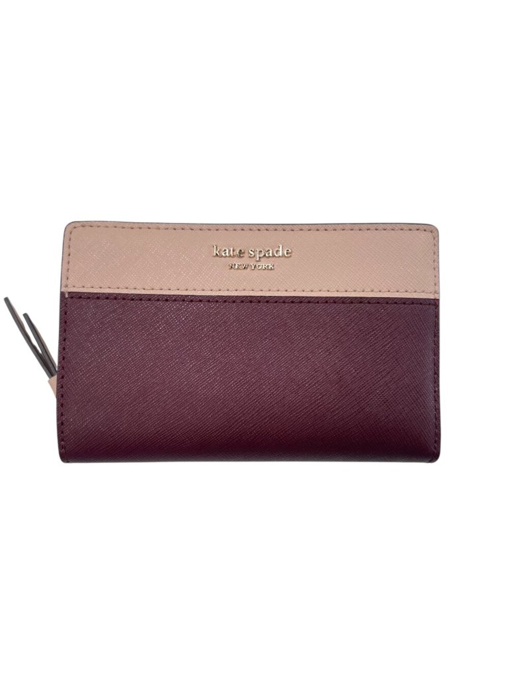 Kate Spade Cameron Two Tone Bifold Wallet Mulberry Smoke